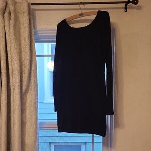 Black bodycon long-sleeved mini dress size M